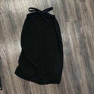 Elegant Black Cut-Out Skirt